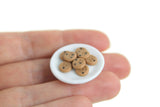 Vintage 1:12 Miniature Dollhouse Plate of Chocolate Chip Cookies