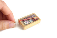 Vintage 1:12 Miniature Dollhouse Handcrafted Wooden Cheese Gift Box Set by Small Wonders