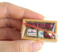 Vintage 1:12 Miniature Dollhouse Handcrafted Wooden Cheese Gift Box Set by Small Wonders