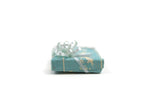 Artisan-Made Vintage 1:12 Miniature Dollhouse Blue Rabbit Print Wrapped Baby Gift Box