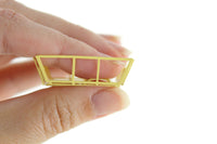 Vintage 1:12 Miniature Dollhouse Yellow Dish Rack