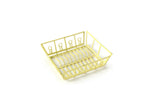 Vintage 1:12 Miniature Dollhouse Yellow Dish Rack