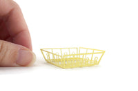 Vintage 1:12 Miniature Dollhouse Yellow Dish Rack