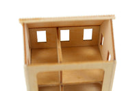 Vintage 1:12 Miniature Dollhouse Wooden Toy Dollhouse Kit with Windows
