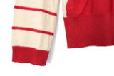 Anthropologie Red Striped "Double Spaced Pullover" by Sparrow, Size S, Originally $88