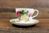 Vintage Duchess Pink & Yellow Rose Teacup & Saucer Set