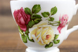 Vintage Duchess Pink & Yellow Rose Teacup & Saucer Set
