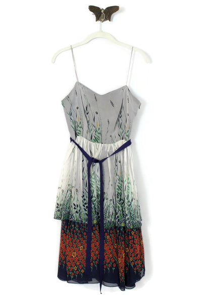 anna sui for anthropologie silk dress Anna Sui for Anthropologie Vintage, Silk Halter Dress Black/White Floral, Size 8