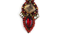 Anthropologie Rare "Epitome Pendant Necklace" in Red