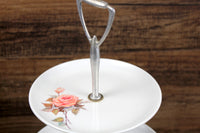 Vintage Rose & Floral Pattern Tiered Acrylic Cupcake Stand or Dessert Stand