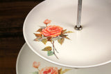 Vintage Rose & Floral Pattern Tiered Acrylic Cupcake Stand or Dessert Stand