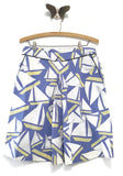 Anthropologie Blue & White Sailboat Print "Genoa & Jib Skirt" by Odille, Originally $88