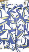 Anthropologie Blue & White Sailboat Print "Genoa & Jib Skirt" by Odille, Originally $88