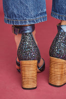 New Anthropologie Navy Blue "Glittering Heels", Size 40 EU / 9 US, Originally $158