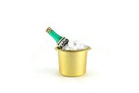 Vintage 1:12 Miniature Dollhouse Gold Ice Bucket with Bottle of Champagne