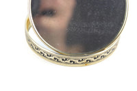 Vintage Gold & Beige Flip-Up Travel Mirror