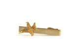 Vintage Gold Fighter Jet Airplane Tie Clip