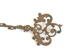 Vintage Bronze Gold Leaf-Shaped & Scroll Design Teaspoon