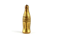Vintage Miniature Gold Metal Coca-Cola Bottle