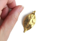 Vintage Gold Preserved Leaf Pendant