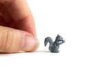 Vintage Miniature Gray Metal Squirrel Figurine
