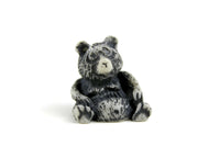 Vintage 1:12 Miniature Dollhouse Gray Resin Teddy Bear