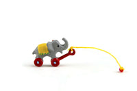 Vintage 1:12 Miniature Dollhouse Metal Elephant Pull Toy