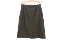 Vintage Banana Republic Green Wool Knee-Length A-Line Skirt