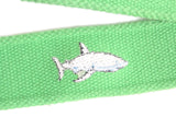 Vintage Green & Blue Embroidered Shark Child's Belt