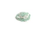 Vintage 1:12 Miniature Dollhouse Mint Green Crochet Baby or Child's Hat
