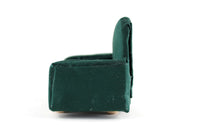 Vintage 1:12 Miniature Dollhouse Green Armchair