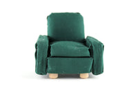 Vintage 1:12 Miniature Dollhouse Green Armchair