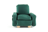 Vintage 1:12 Miniature Dollhouse Green Armchair