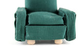 Vintage 1:12 Miniature Dollhouse Green Armchair