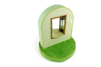 Vintage 1:12 Miniature Dollhouse Round Green Decorated Room Diorama
