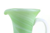 Vintage Green Slag Glass Vase or Creamer