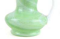 Vintage Green Slag Glass Vase or Creamer