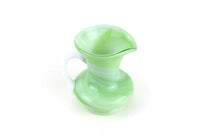 Vintage Green Slag Glass Vase or Creamer