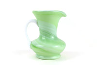 Vintage Green Slag Glass Vase or Creamer