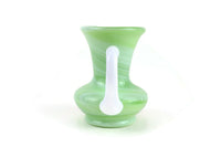 Vintage Green Slag Glass Vase or Creamer