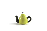 Artisan-Made Vintage 1:12 Miniature Dollhouse Green Pear-Shaped Teapot