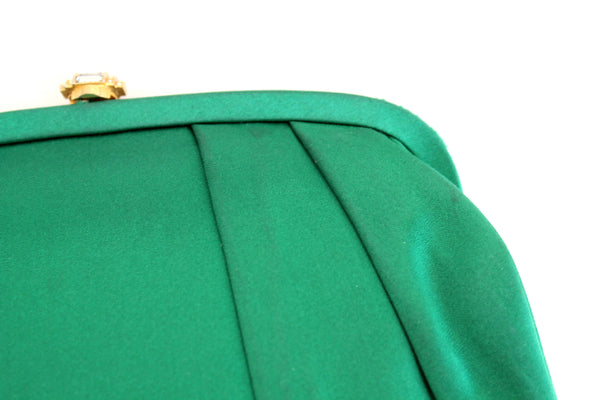 Flower Emerald Dark Green Rhinestone Crystal Clutch Evening Bags for Womens  Party Wedding Bridal Crystal Handbag