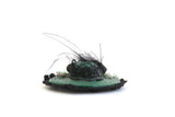 Vintage 1:12 Miniature Dollhouse Green & Black Hat with Ribbons & Feathers