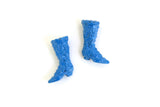 Vintage Half Scale 1:24 Miniature Dollhouse Blue Victorian Boots