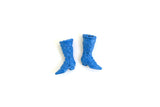 Vintage Half Scale 1:24 Miniature Dollhouse Blue Victorian Boots