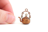 Vintage Half Scale 1:24 Miniature Dollhouse Copper Tea Kettle