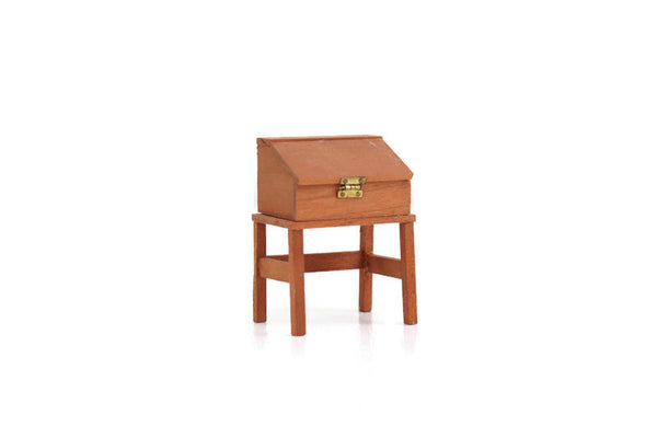 Vintage Half Scale Wooden 1:24 Miniature Dollhouse Desk