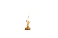 Vintage Half Scale 1:24 Miniature Dollhouse Gold & White Candlestick