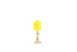 Vintage Half Scale 1:24 Miniature Dollhouse Yellow & Gold Table Lamp