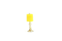 Vintage Half Scale 1:24 Miniature Dollhouse Yellow & Gold Table Lamp